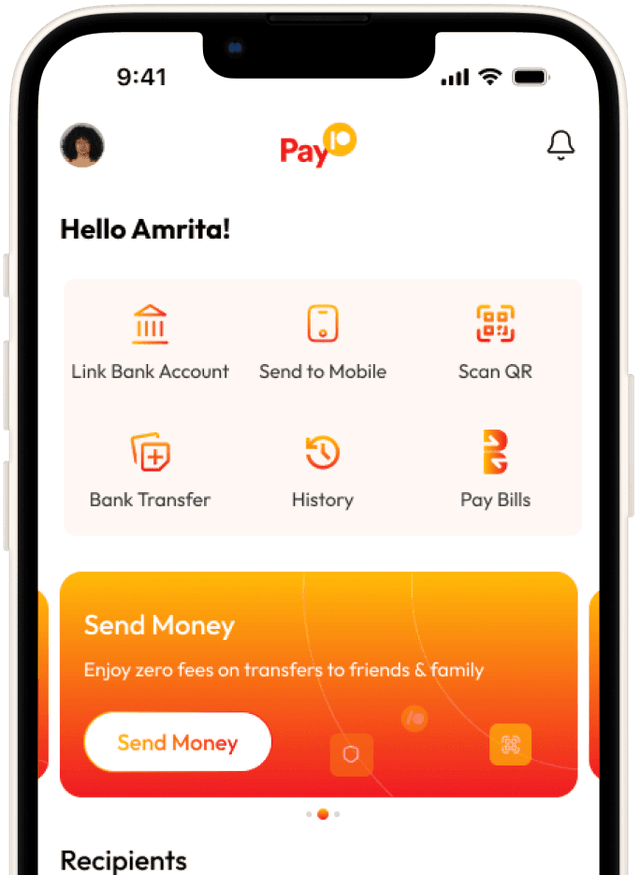 Pay10 App interface